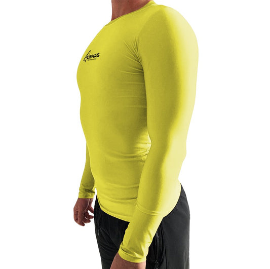 Camiseta Térmica Manga Longa Amarela Oficial 4LINHAS