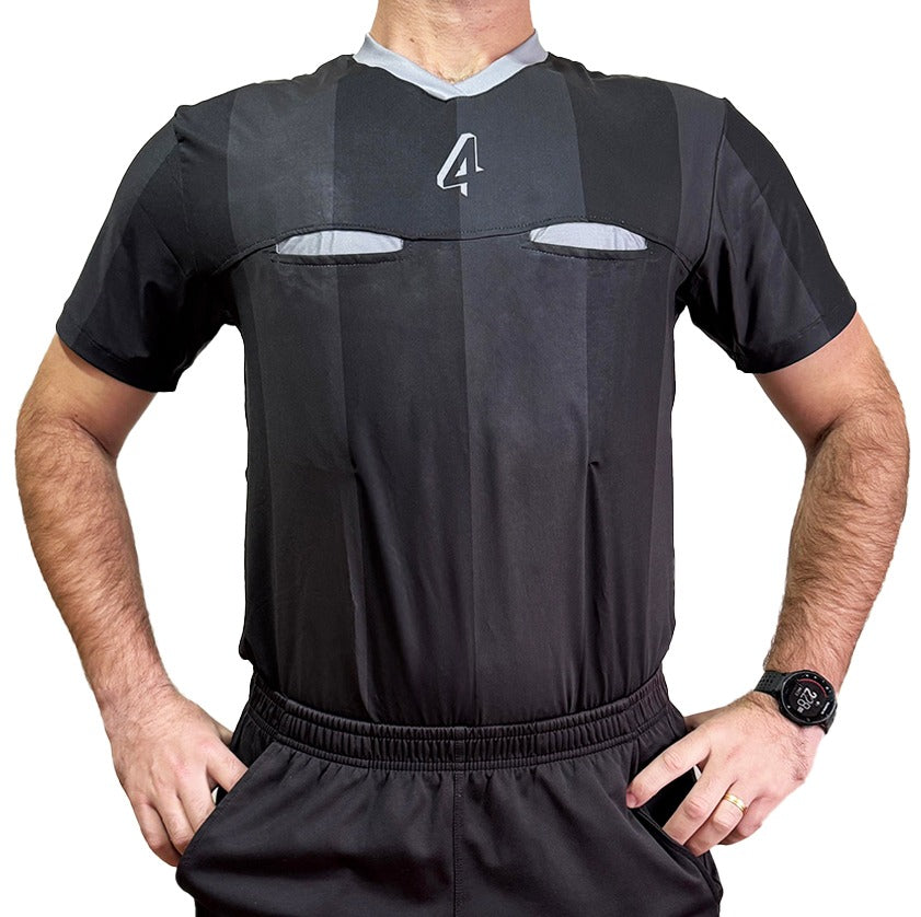 Camiseta Árbitro Uniforme Preta 4LINHAS