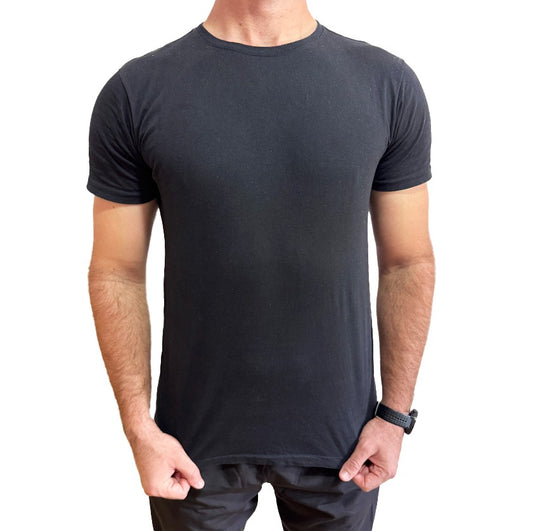 Camiseta Básica Preta Algodão Peruano 4Linhas