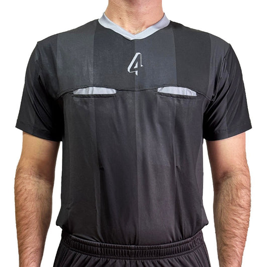 Camiseta Árbitro Uniforme Preta 4LINHAS
