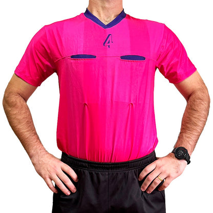 Camiseta Árbitro Uniforme Rosa 4LINHAS
