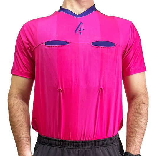 Camiseta Árbitro Uniforme Rosa 4LINHAS
